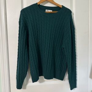 Hollister green Woven Knit Sweater